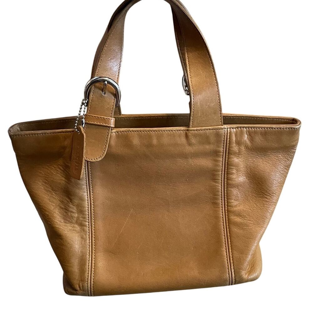 Vintage Coach Soho Waverly Bag #4133 Small Tote Bag Buckskin Leather Tan EUC - Picture 2 of 12